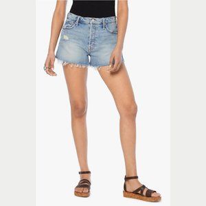 NEW Mother Sizes 31, 32 The Tomcat Kick Fray Denim Shorts - True Confessions